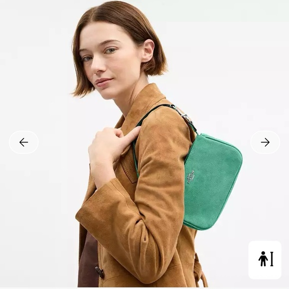 NWT Coach Nolita 19 Suede Bag Silver Mint Leather Handbag CDN25 Candyshop Green - Picture 2 of 10